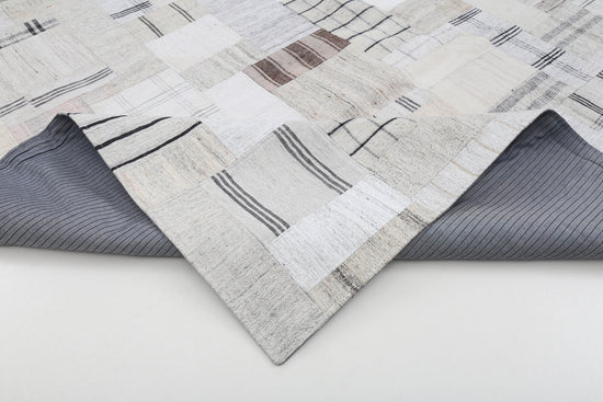 9x12 Beige Kilim Patchwork Rug - 22572