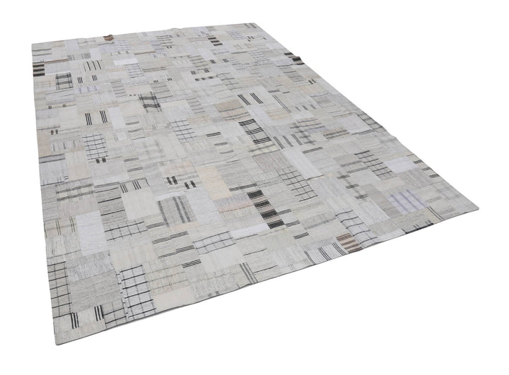 10x13 Beige Kilim Patchwork Rug - 22577