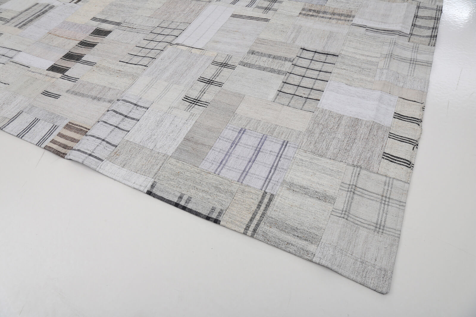10x13 Beige Kilim Patchwork Rug - 22577