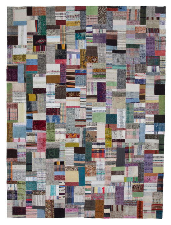 10x13 Multicolor Kilim Patchwork Rug - 22578