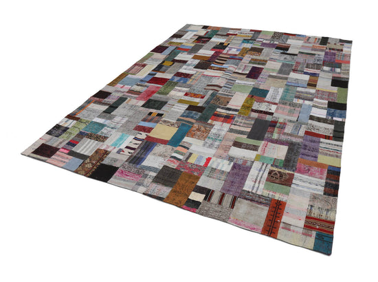 10x13 Multicolor Kilim Patchwork Rug - 22578