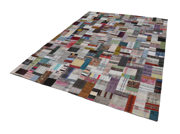 10x13 Multicolor Kilim Patchwork Rug - 22578