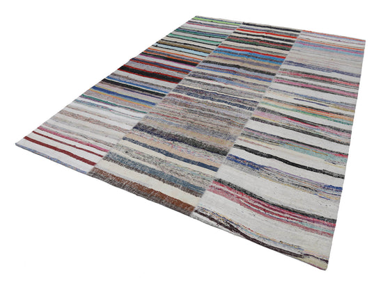10x13 Beige Kilim Patchwork Rug - 22580