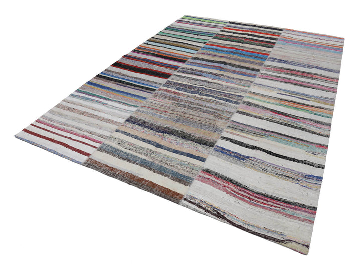 10x13 Beige Kilim Patchwork Rug - 22580