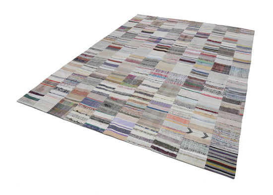 10x13 Beige Kilim Patchwork Rug - 22581