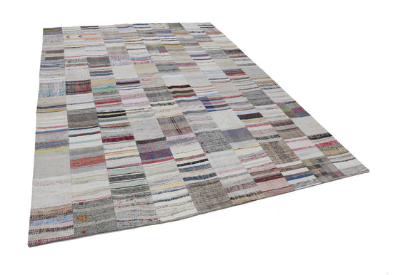 10x13 Beige Kilim Patchwork Rug - 22581