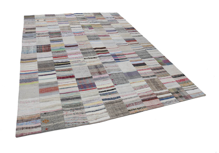 10x13 Beige Kilim Patchwork Rug - 22581
