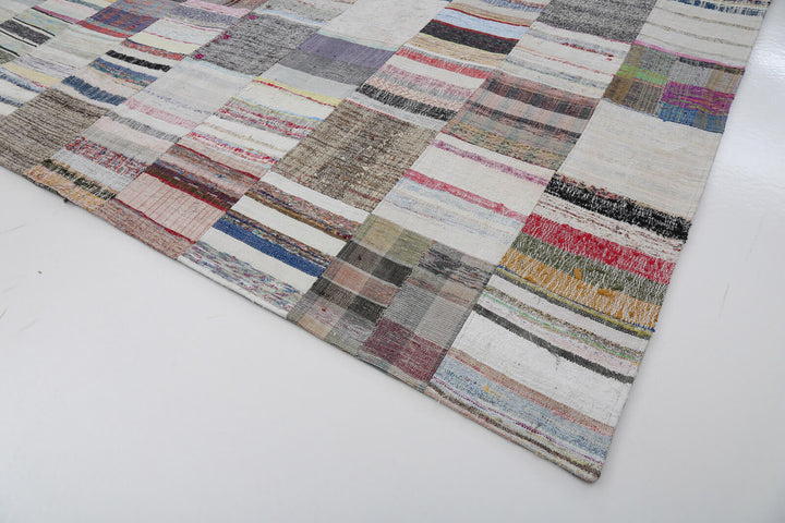 10x13 Beige Kilim Patchwork Rug - 22581