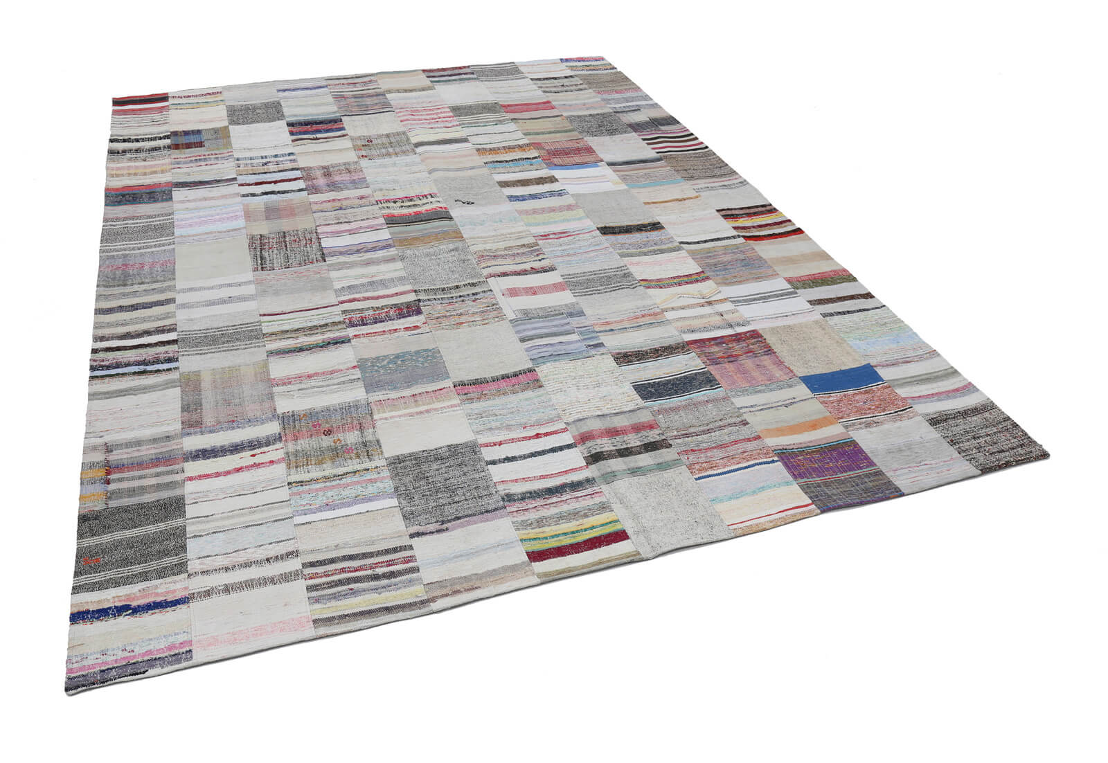 10x13 Beige Kilim Patchwork Rug - 22583
