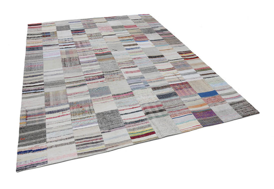 10x13 Beige Kilim Patchwork Rug - 22583