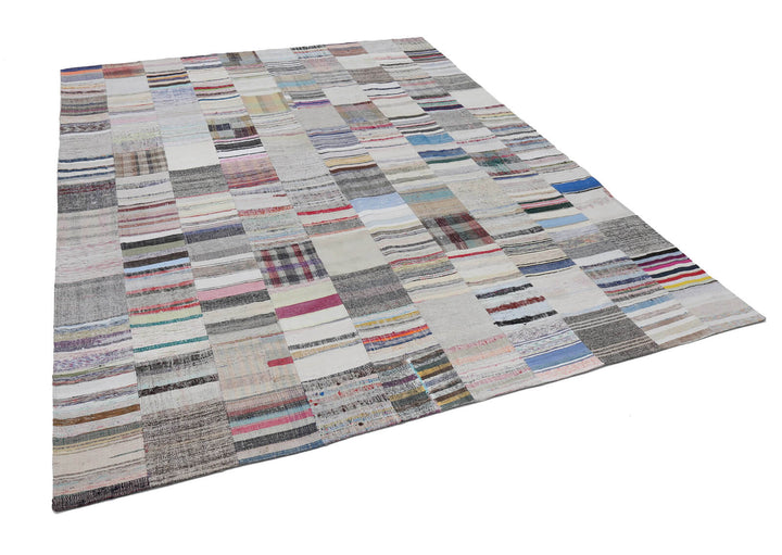 10x13 Beige Kilim Patchwork Rug - 22584