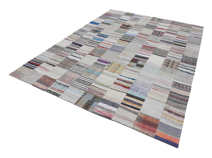 10x13 Beige Kilim Patchwork Rug - 22584