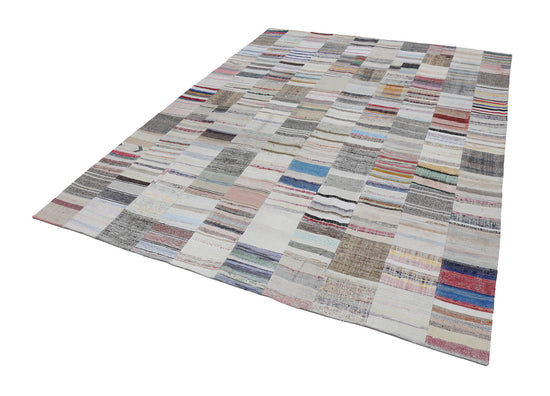 10x13 Beige Kilim Patchwork Rug - 22585