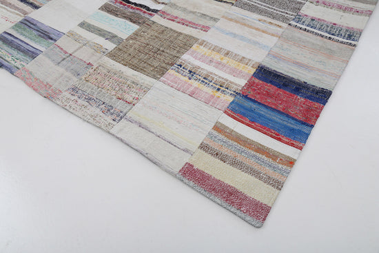 10x13 Beige Kilim Patchwork Rug - 22585