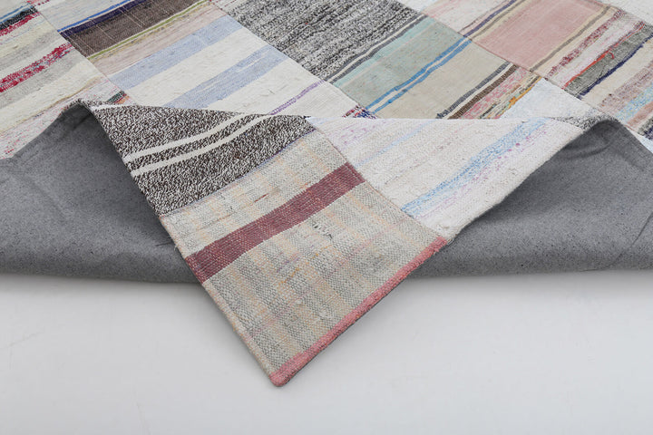 10x13 Beige Kilim Patchwork Rug - 22585