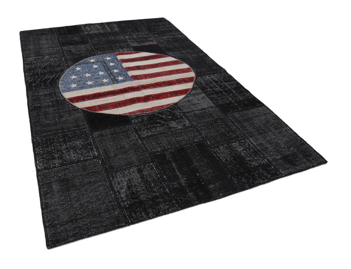 6x10 American Flag Patchwork Rug - 22589