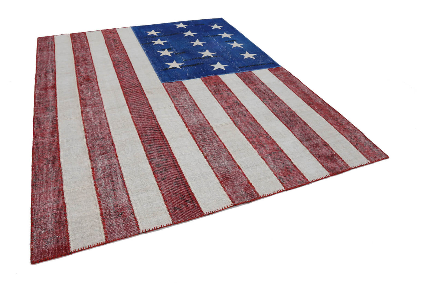 8x10 Usa Flag Patchwork Rug - 22591