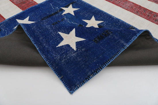 8x10 Usa Flag Patchwork Rug - 22591
