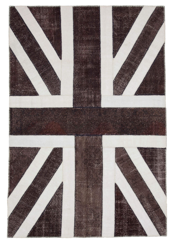 7x10 British Flag Patchwork Rug - 22598