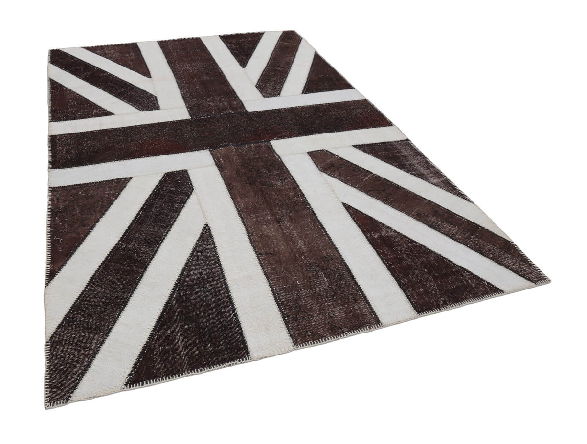 7x10 British Flag Patchwork Rug - 22598