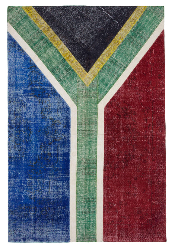 6x10 Rsa Flag Patchwork Rug - 22600