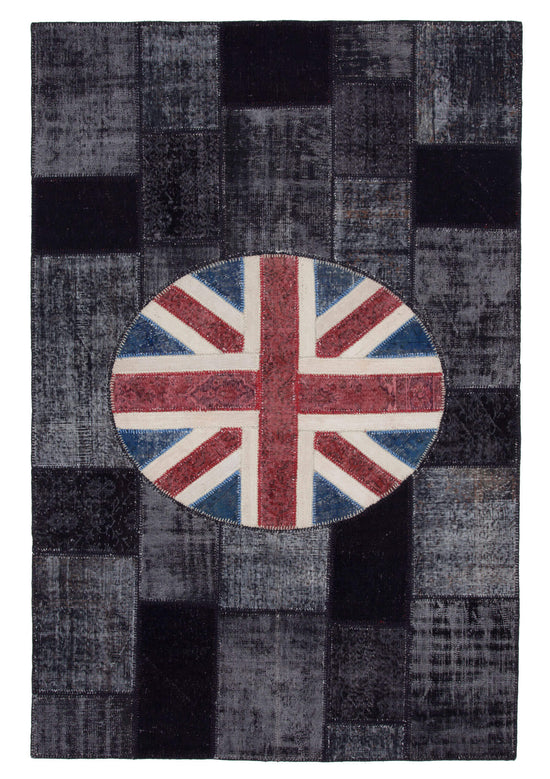 7x10 Uk Flag Patchwork Rug - 22602