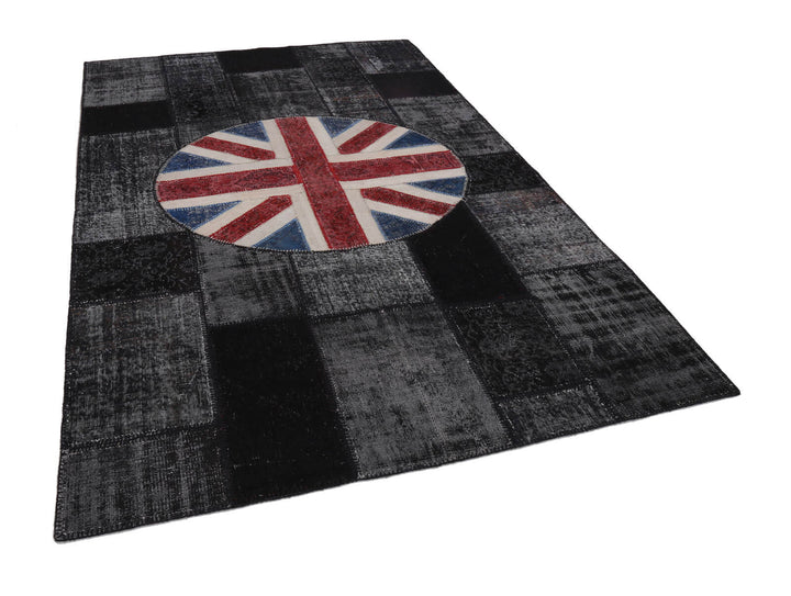 7x10 Uk Flag Patchwork Rug - 22602