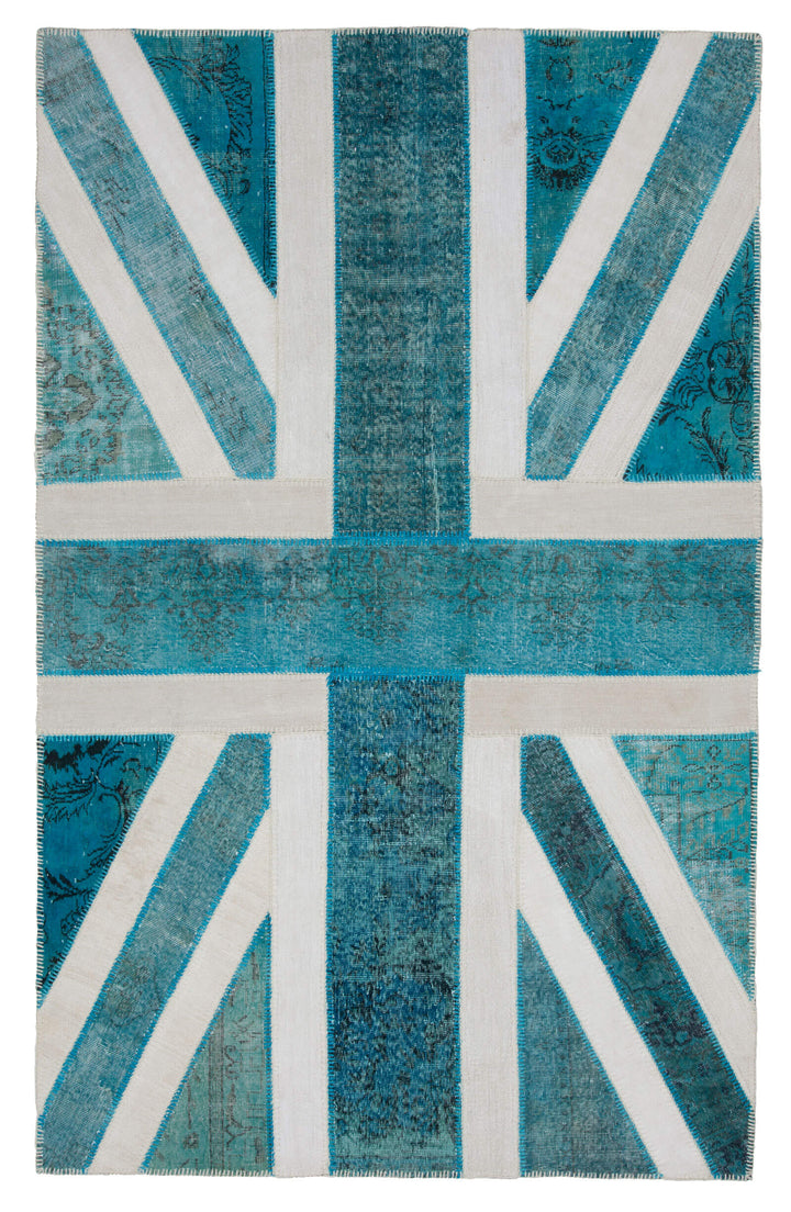 6x10 Uk Flag Patchwork Rug - 22603