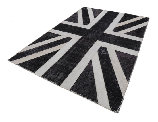 7x10 British Flag Patchwork Rug - 22604