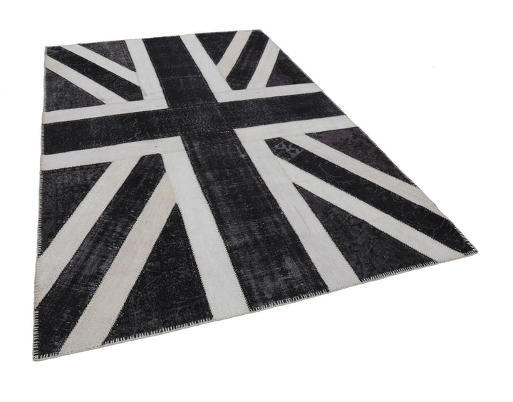 7x10 British Flag Patchwork Rug - 22604