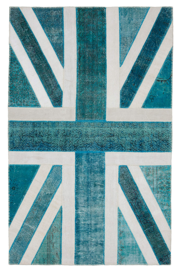 6x10 Uk Flag Patchwork Rug - 22607