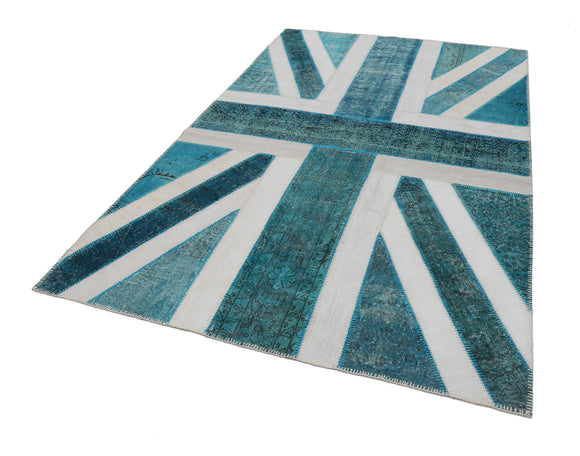 6x10 Uk Flag Patchwork Rug - 22607