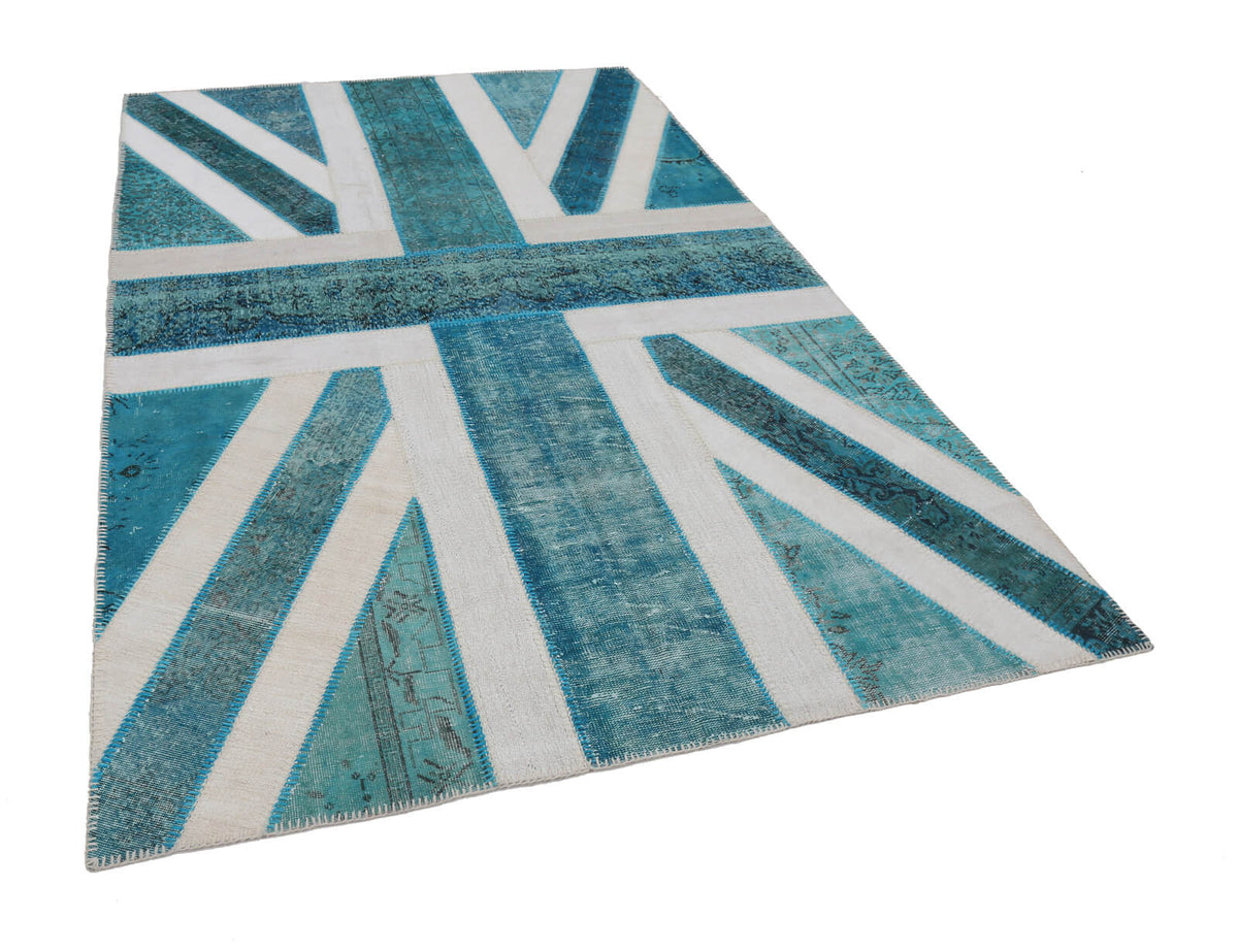 6x10 Uk Flag Patchwork Rug - 22607