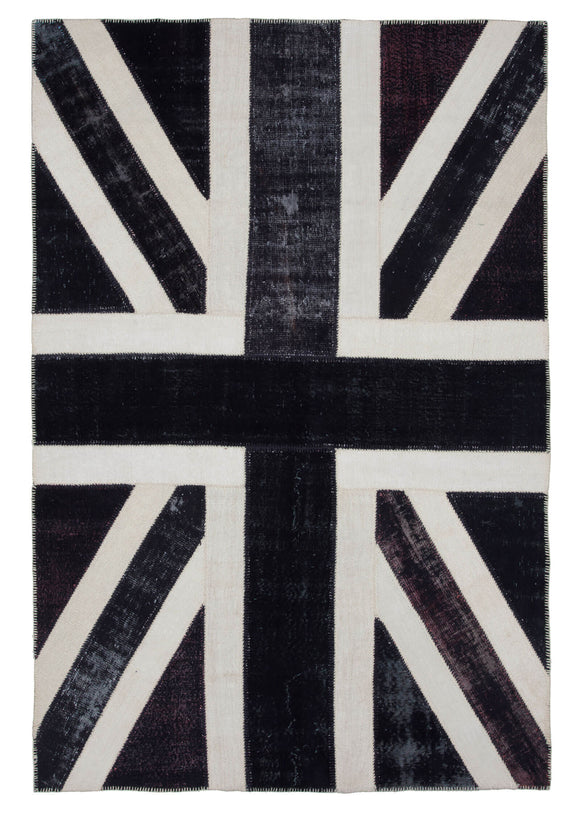 7x10 British Flag Patchwork Rug - 22608