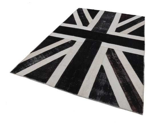 7x10 British Flag Patchwork Rug - 22608
