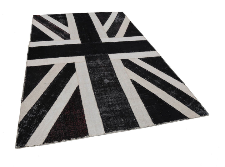 7x10 British Flag Patchwork Rug - 22608