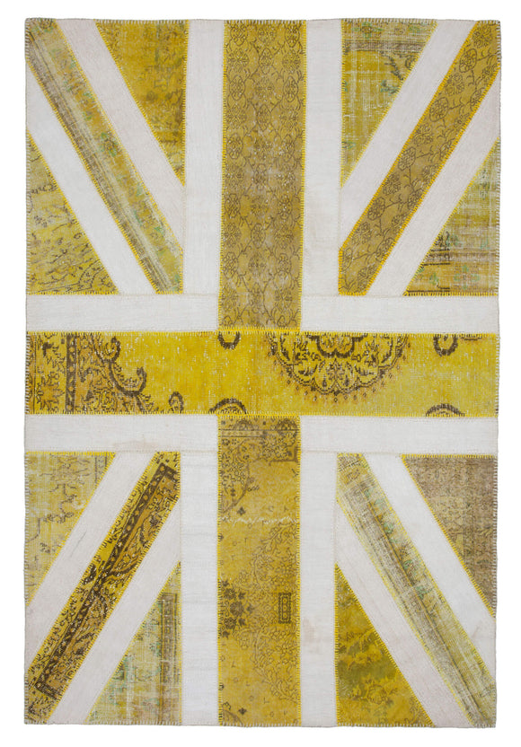 7x10 Uk Flag Patchwork Rug - 22610