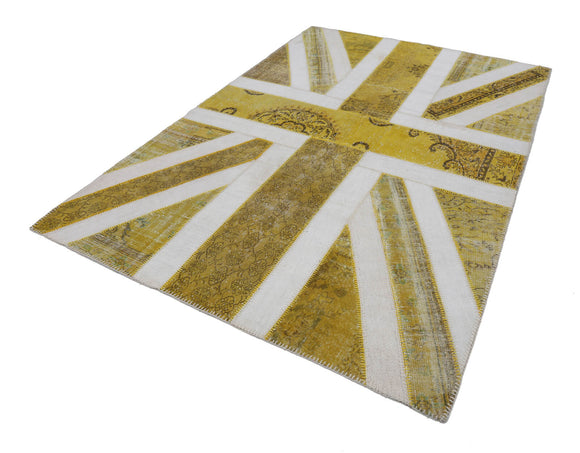 7x10 Uk Flag Patchwork Rug - 22610