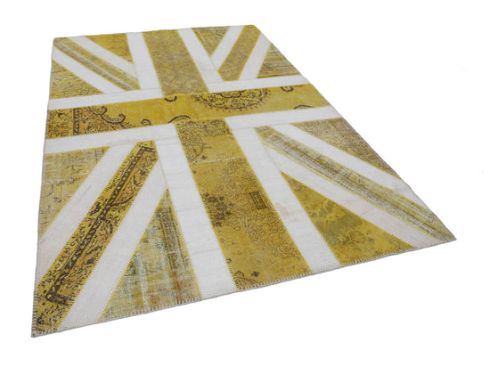 7x10 Uk Flag Patchwork Rug - 22610
