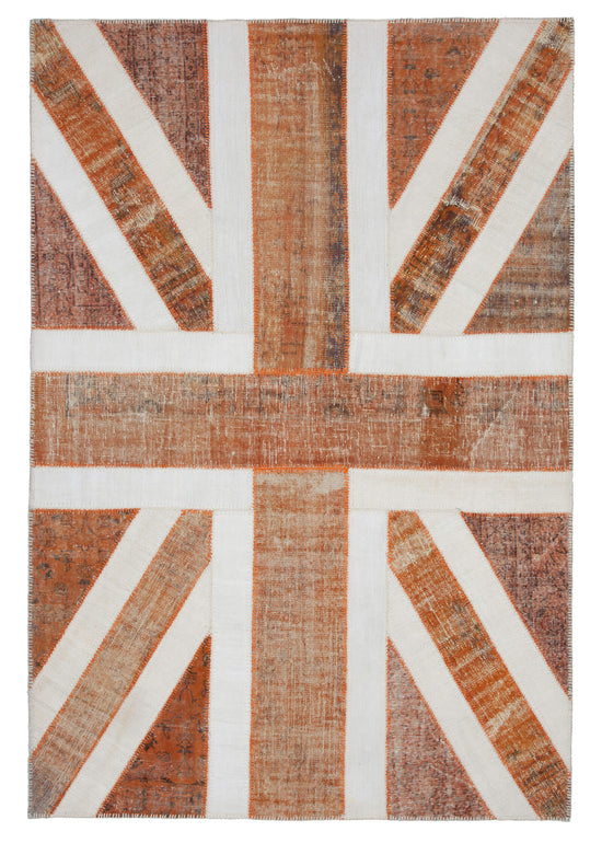 7x10 Uk Flag Patchwork Rug - 22613
