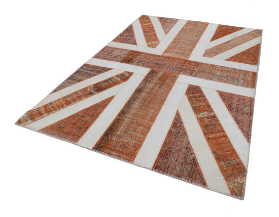 7x10 Uk Flag Patchwork Rug - 22613
