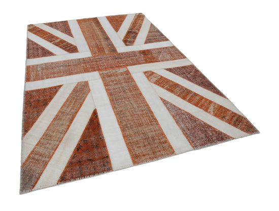 7x10 Uk Flag Patchwork Rug - 22613