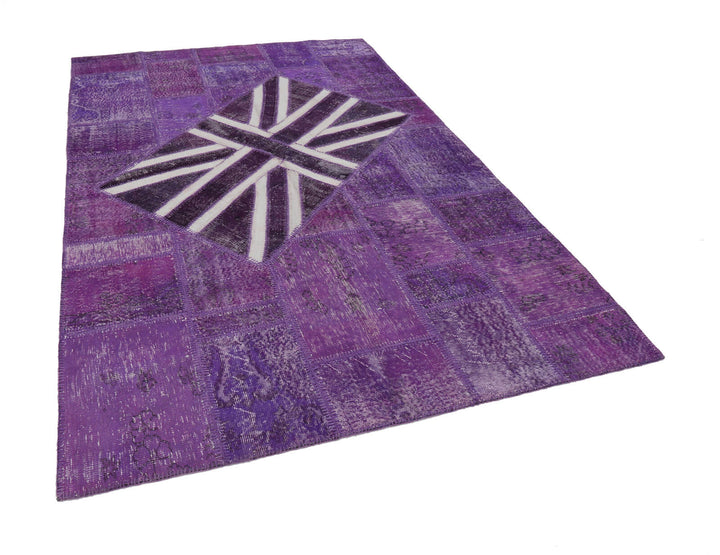 7x10 Uk Flag Patchwork Rug - 22615