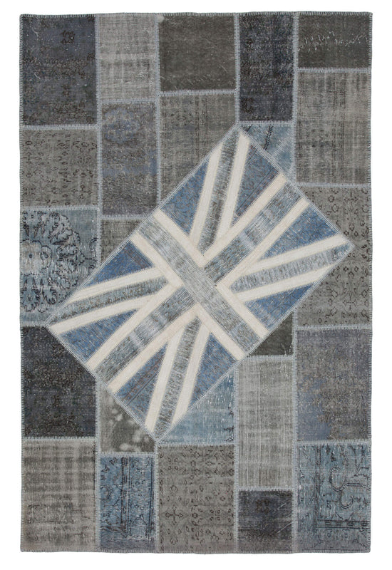 7x10 Uk Flag Patchwork Rug - 22617