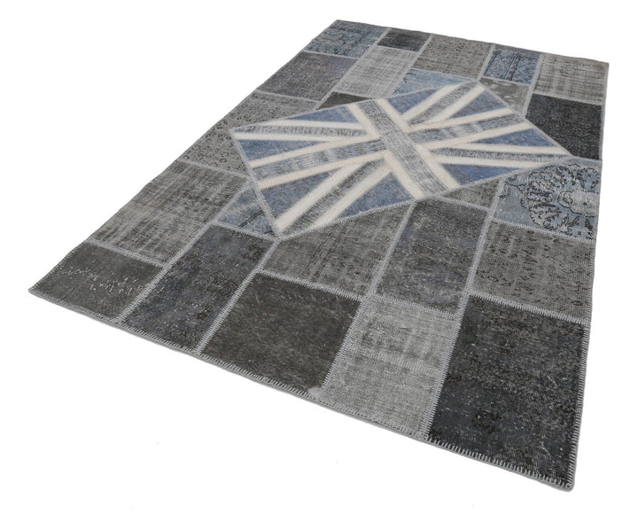 7x10 Uk Flag Patchwork Rug - 22617