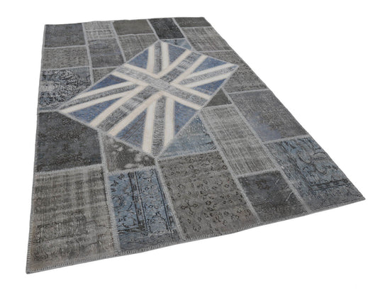 7x10 Uk Flag Patchwork Rug - 22617