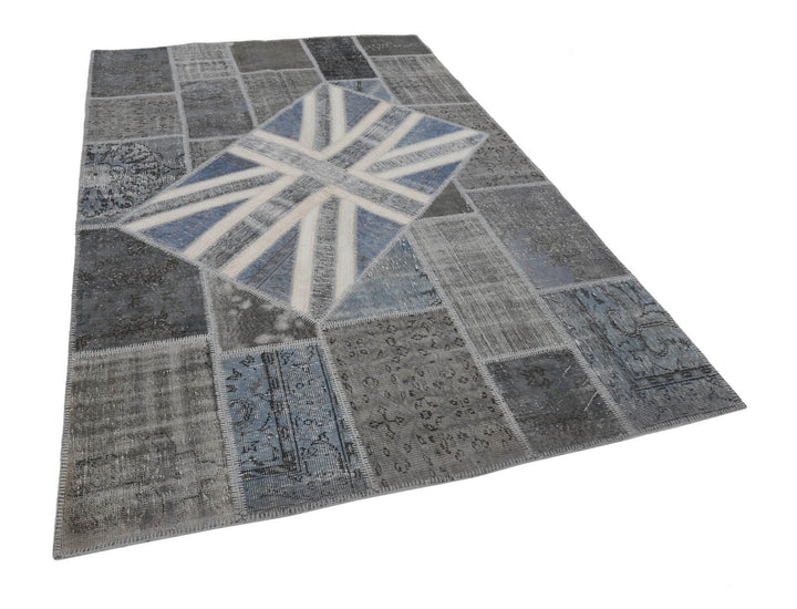 7x10 Uk Flag Patchwork Rug - 22617