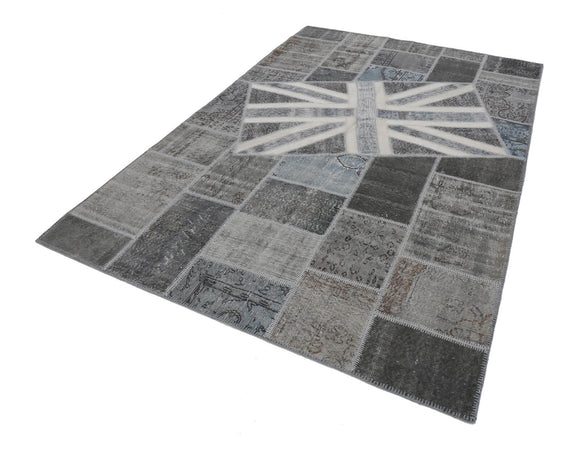 6x10 British Flag Patchwork Rug - 22618