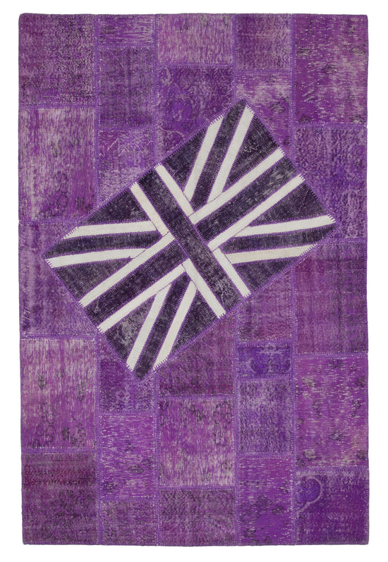 7x10 British Flag Patchwork Rug - 22619