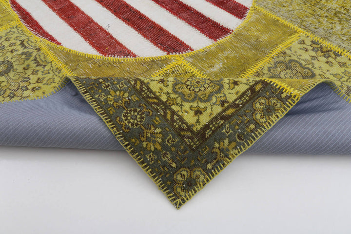 7x10 Usa Flag Patchwork Rug - 22623